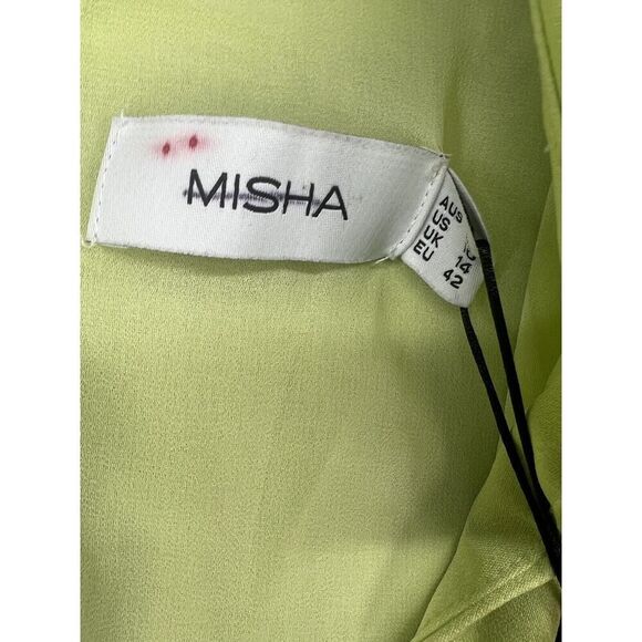 Anthropologie Misha Tie Front Mini Blazer Size 10 Green - Picture 11 of 12